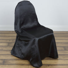 Satin Universal Black Chair Covers