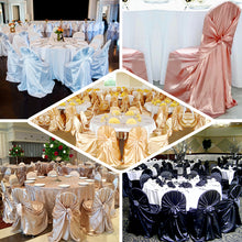 Universal Chair Cover Dusty Blue Satin