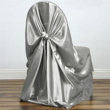 Silver Universal Satin Chair Cover