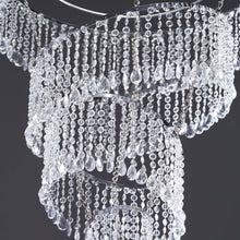 4 Tier Acrylic Hanging Pendant 24 Inch Diamond Crystal Lighting Chandelier