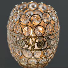 16 Inch Gold Metal Goblet Acrylic Crystal Votive Candle Holder Set Pack Of 2