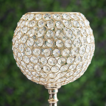 Elegant Gold Flower Ball Stand