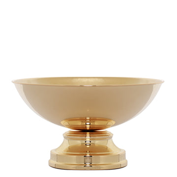 Versatile and Stylish: The Gold Metal Pedestal Flower Pot