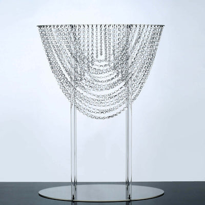 Chic silver chain decorative table with a modern design