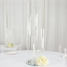 Clear Crystal 5 Arm Taper Candle Candelabra 32 Inch 