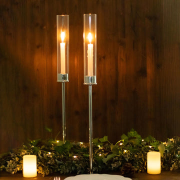 Create a Stunning Display with Tall Silver Taper Candle Holders