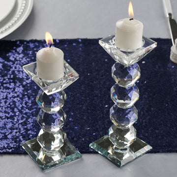 The Perfect Addition to Your Wedding Decor - Gemcut Premium Crystal Glass Votive Candle Holder Stand