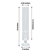 Clear Glass Taper Candle Holders With Hurricane Design And Cylinder Chimney Tubes in 14 Inch Tall