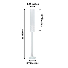 Clear Glass Taper Candle Holders With Hurricane Design And Cylinder Chimney Tubes 26 Inch Tall
