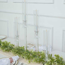4 Sizes Of Clear Glass Hurricane Candle Holders With Taper And Cylinder Chimney Tubes