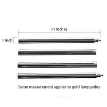 Chandelier Lamp Poles Set Of 4 Silver Stainless Steel Pieces