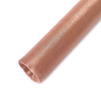 Silk-like fabric roll in soft peach color