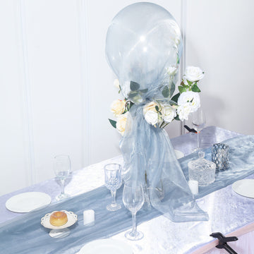 Create Stunning Wedding and Party Decor with Dusty Blue Chiffon Fabric