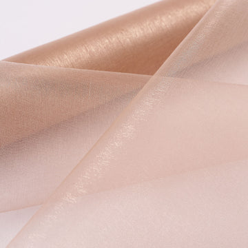 Elegant Nude Sheer Chiffon Fabric for DIY Event Decor