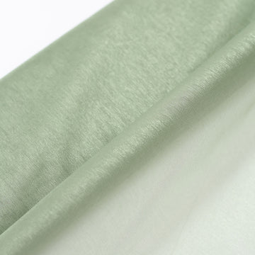Sage Green Solid Sheer Chiffon Fabric Bolt