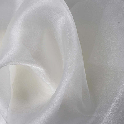 Sheer white fabric with a soft, smooth texture.