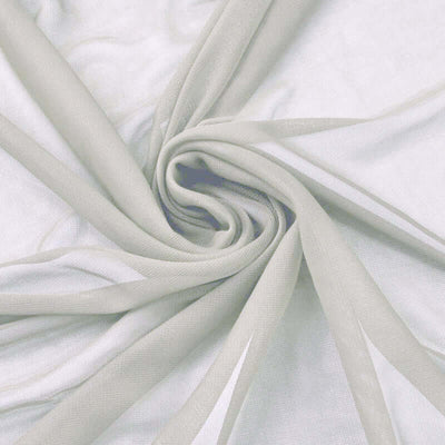 Lightweight sheer fabric in soft gray, elegantly draped.
