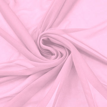 Pink Solid Sheer Chiffon Fabric Bolt: Add Elegance and Charm to Your Event Decor