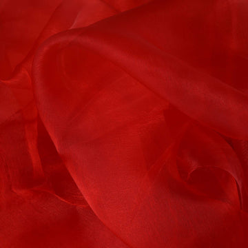Red Solid Sheer Chiffon Fabric Bolt for DIY Party Decor