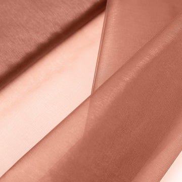 Terracotta (Rust) Chiffon Fabric for Stylish Parties