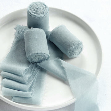 Silk-Like Ice Blue Ribbon Roll for Bouquets and More