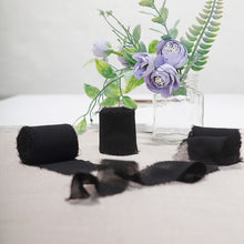2 pack 6 yard Black Silk Like Ribbon Roll Chiffon for Gift Wrapping
