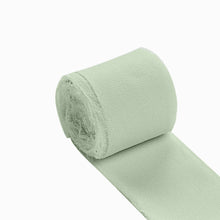 2 Pack Of Sage Green Silk-Like Chiffon Ribbon Roll 6 yards#whtbkgd