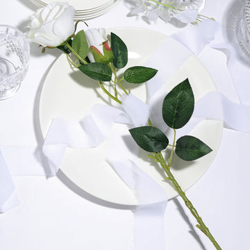 Elevate Your Gifts with White Silk-Like Chiffon Ribbon