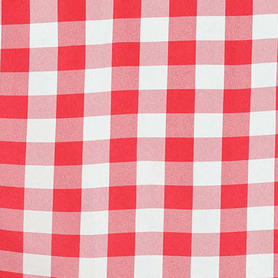 Red and white checkered fabric pattern
