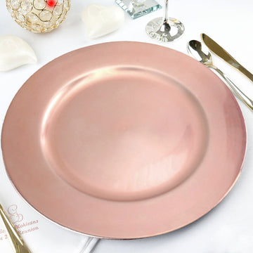 Create an Upscale Presentation with 6 Pack Blush Acrylic Plastic Charger Plates