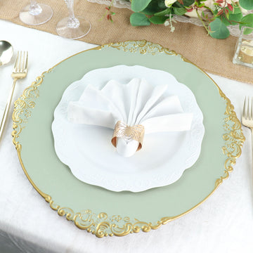 Create a Timeless and Luxurious Table Setting with Sage Green Charger Plates