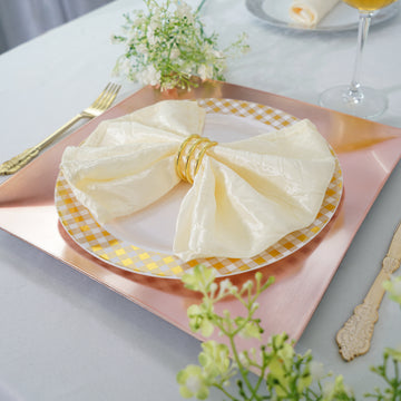 Effortlessly Enhance Your Table Decor with Rose Gold Acrylic Charger Plates