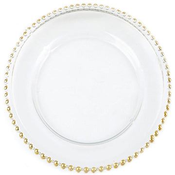 Versatile and Stylish Gold Beaded Charger Plates for Any Occasion