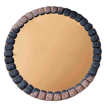 Enhance Your Event Decor with Bronze Glitter Jeweled Rim Charger Plates