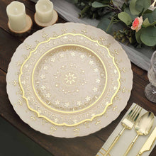 13 Inch Glass Monaco Style Ornate Design Dinner Charger Plates And Trays - Set Of 8