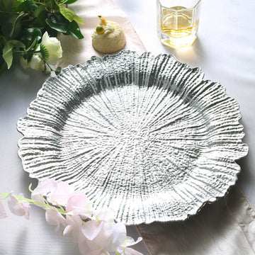 Elegant Silver Acrylic Charger Plates for Stunning Table Decor