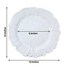 Acrylic Charger Plates - White Round Plate with Measurements of 13 inches and 8 inches