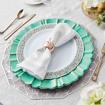 Turquoise Acrylic Plastic Charger Plates: The Perfect Tableware for Any Occasion