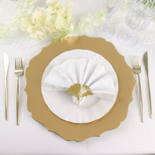 13 Inch Gold Metallic Acrylic Charger Plates 6 Pack