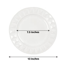 Acrylic charger plates, Charger plates - White Hard Plastic Round Charger Plate with Jeweled Rim Design - 7.5 inches and 13 inches