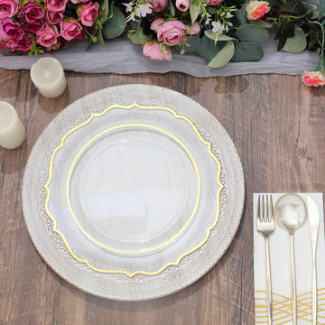 Create a Memorable Table Setting with White Rustic Lace Charger Plates