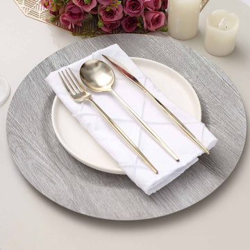 Gray Wedding Party Service Plates