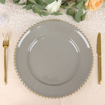Elevate Your Tablescape with Charcoal Gray Charger Plates