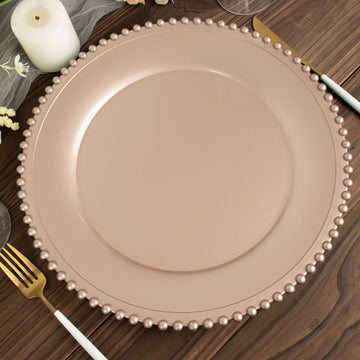 Elevate Your Table with Rose Gold Acrylic Plastic Charger Plates