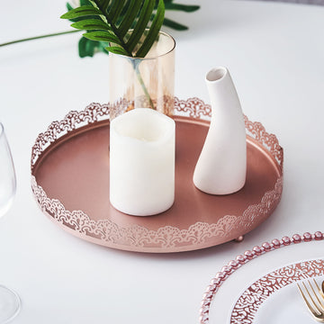 Add a Touch of Elegance with Rose Gold Premium Metal Tray