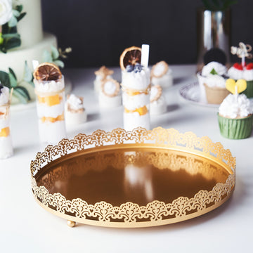 Add a Touch of Luxury to Your Home Decor with the Gold Premium Metal Decorative Vanity Serving Tray