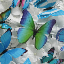 12 Pack | 3D Butterfly Wall Decals, DIY Stickers Decor - Blue Collection