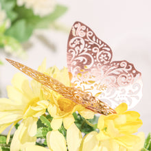 3D Rose Gold Butterfly Stickers Décor Cake Wall