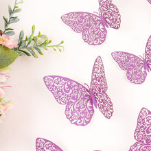 3D Purple Butterfly Stickers Décor Cake Wall
