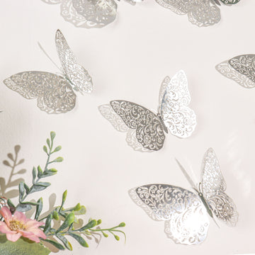 Create a Magical Wonderland with Silver Butterfly Decorations